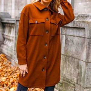 Flash Sale!!! Drop shoulder button down coat